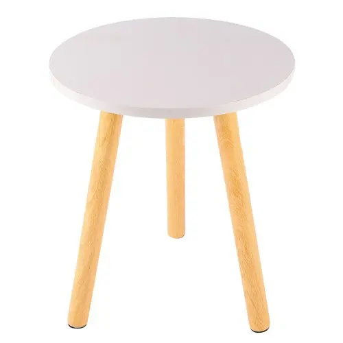 ROUND TABLE - WOOD - WHITE